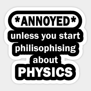 Physics Teacher Funny Saying Nerd Geek Coffee Sticker